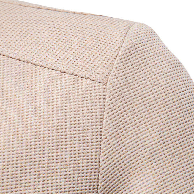 Men’s Textured Full Zipper Knit Jacket