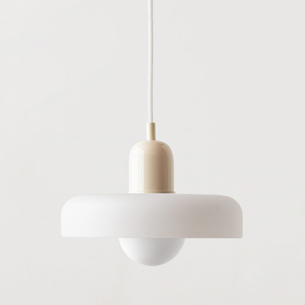 Colorful Glass Hanging Lamp With Adjustable Arm