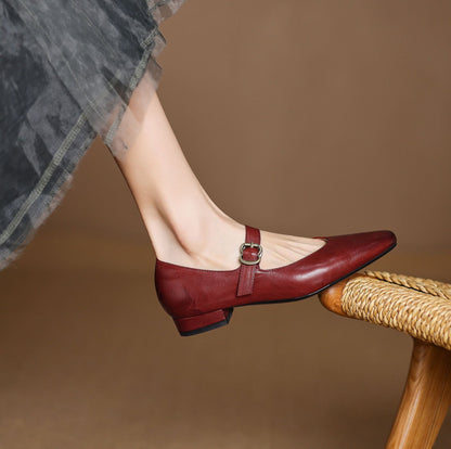 Maira Genuine Leather Heels