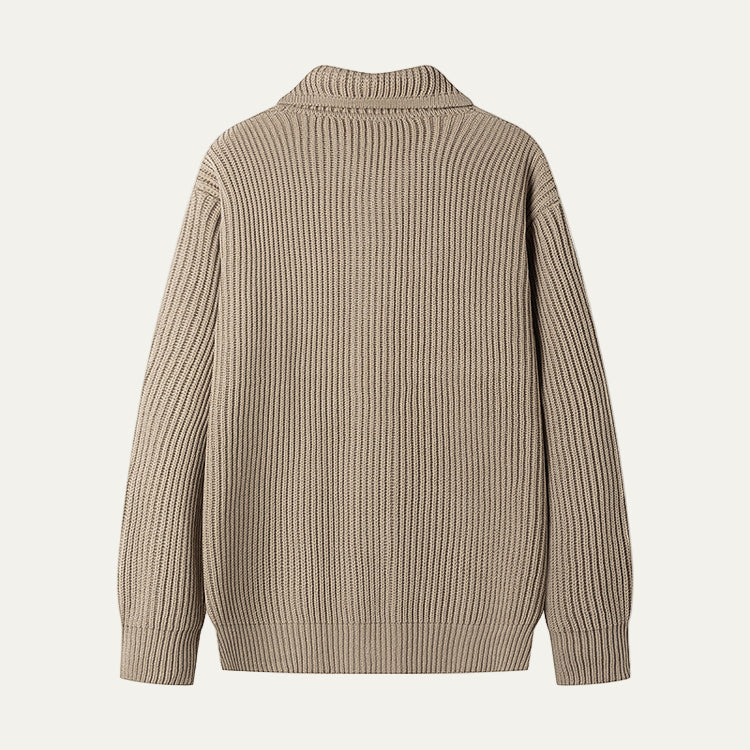 Men’s Textured Stripe Knit Button Cardigan