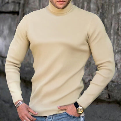 Men’s Form Fitting Soft Knit Turtleneck Top