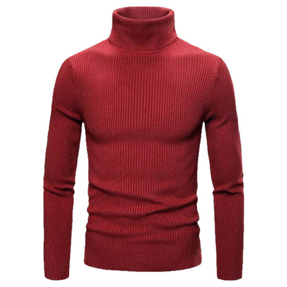 Cevori Turtleneck Style Rib Knit Jumper