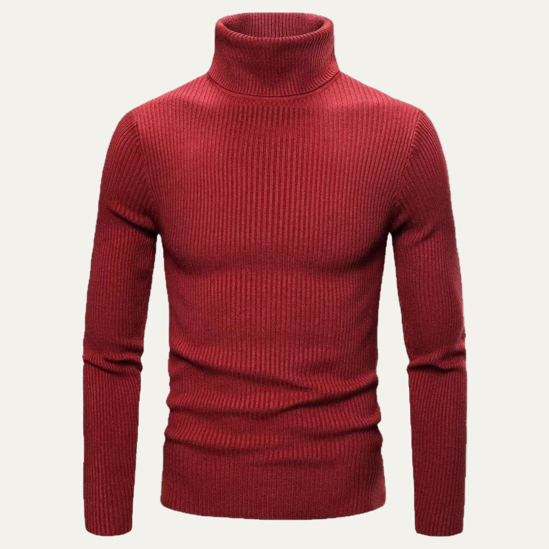 Men’s Slim Rib Knit Turtleneck Sweater