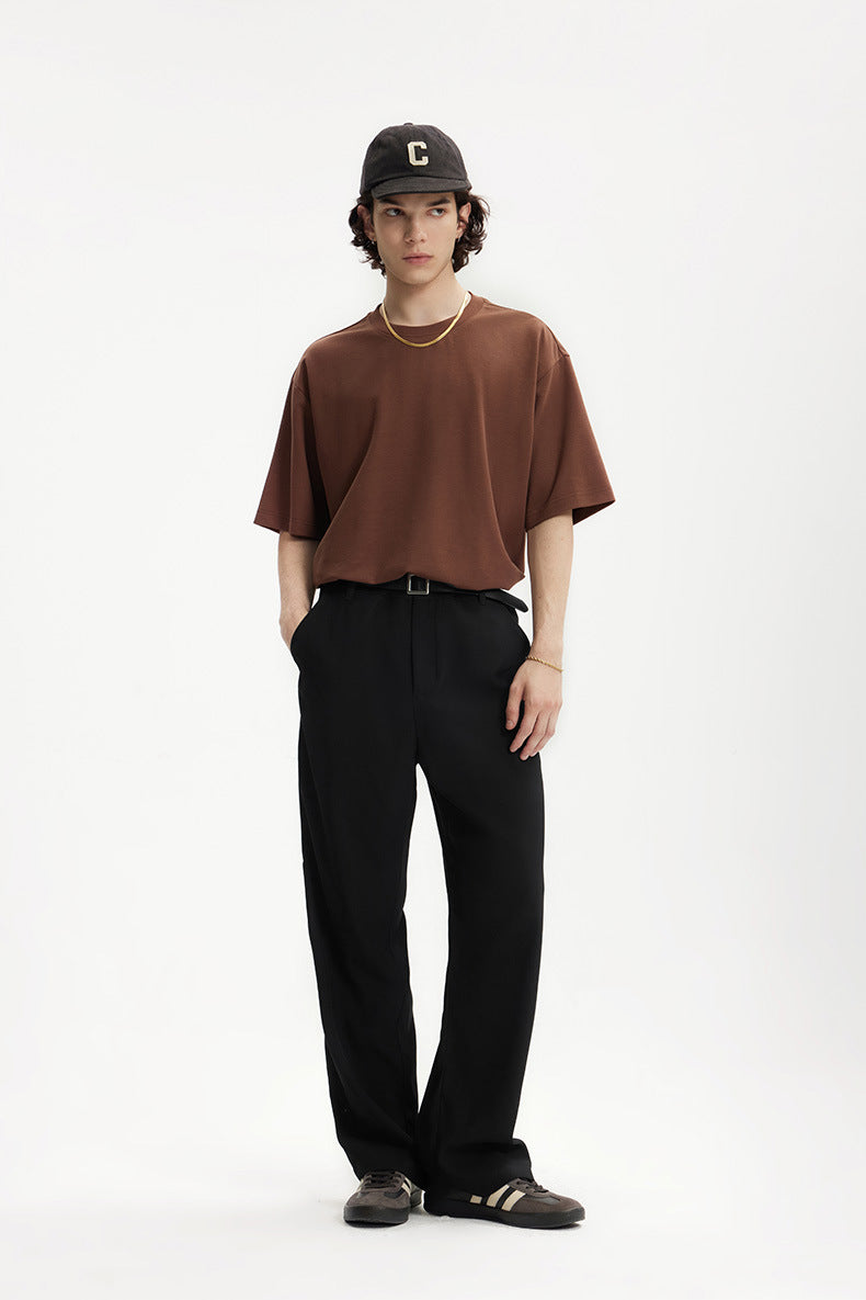 Comfortable Fit Men's Loose Leg Dress Pants