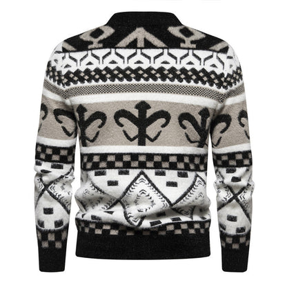 Cevori High Collar Style Modern Cable Knitted Jumper