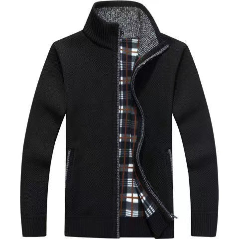 Warm Men's Zip Up Sweater Jacket - BritishElegance