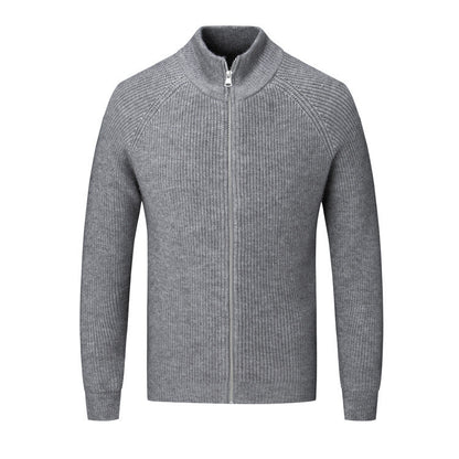 Cevori High Collar Knit Style Cardigan