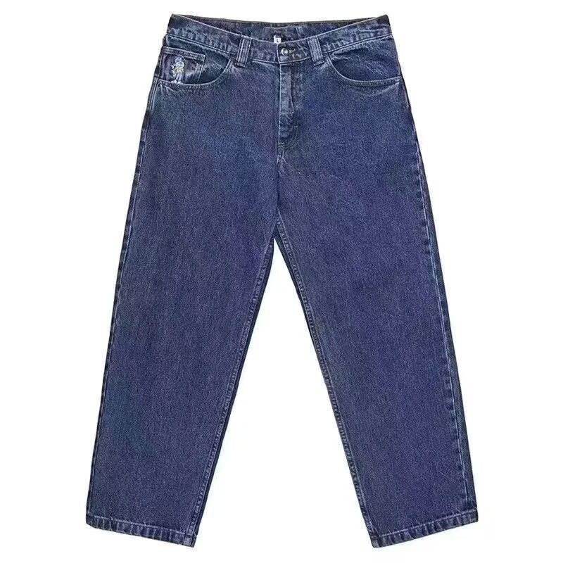 Retro Relaxed Fit Baggy Jeans / Casual Loose Denim Shorts