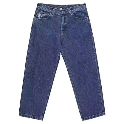 Retro Relaxed Fit Baggy Jeans / Casual Loose Denim Shorts