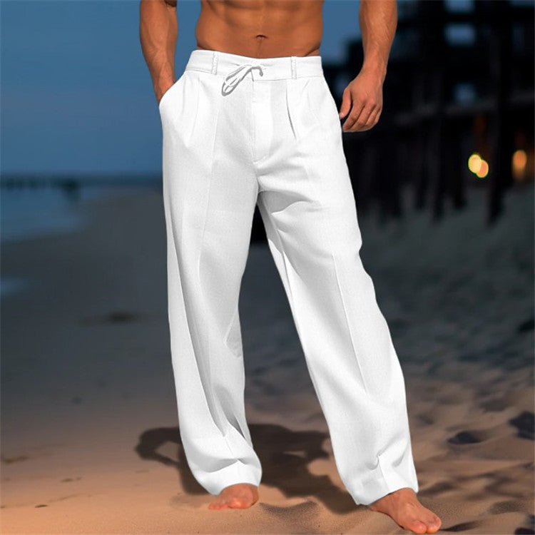 Men's Comfortable Casual Drawstring Trousers - BritishElegance
