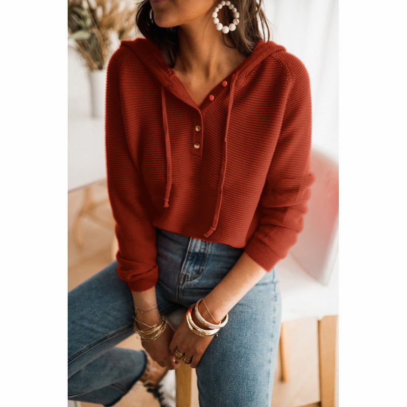 Hooded sweatshirt for women - Relaxed fit - Robust material - Embossed details - Hood with drawstring