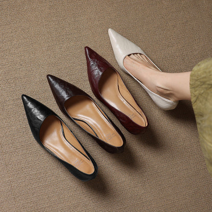 Elar Genuine Leather Heels