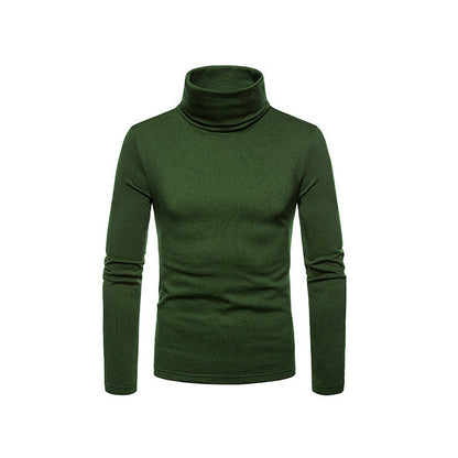 Men’s Form Fitting Soft Knit Turtleneck Top
