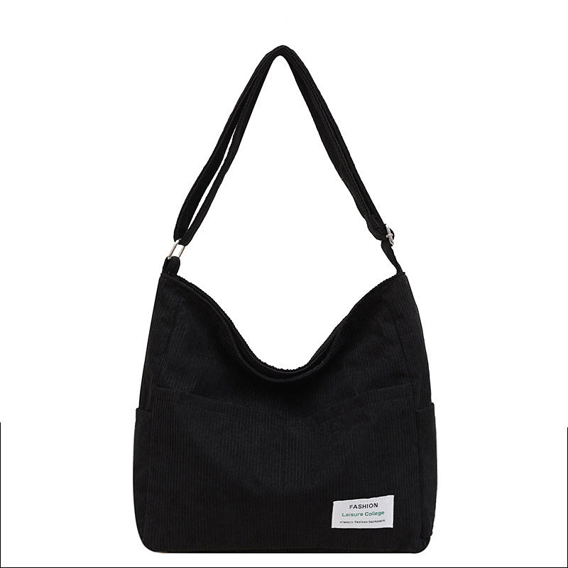 Rugged Corduroy Tote Bag for Women - Extra Large