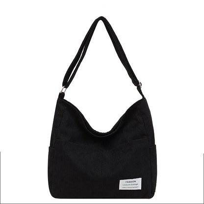 Rugged Corduroy Tote Bag for Women - Extra Large
