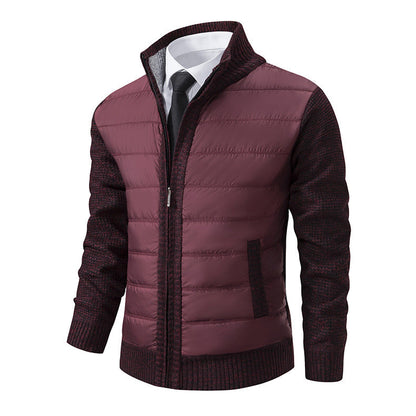 Men’s Quilted Knit Hybrid Zip Jacket