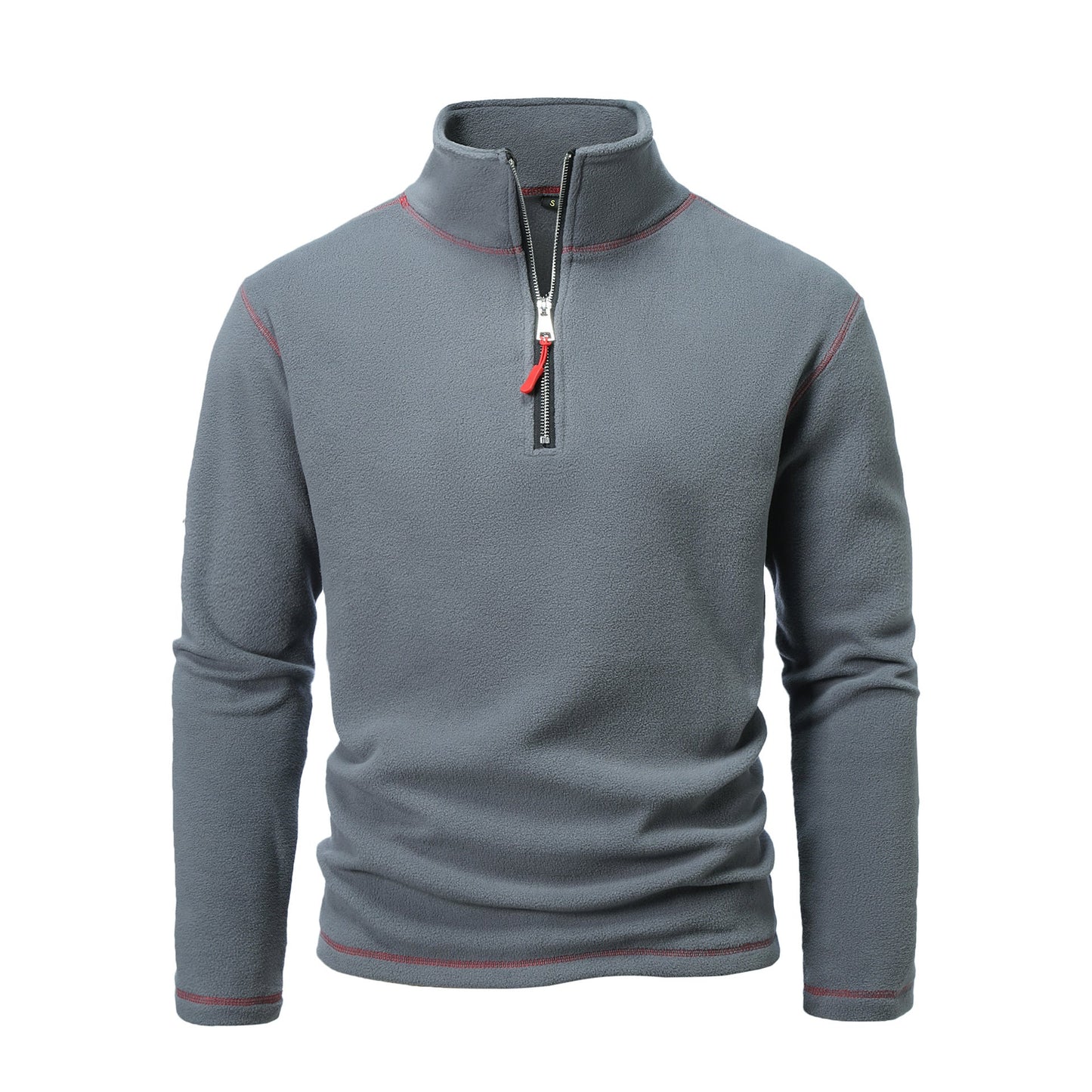 Men’s Contrast Stitch Stand Collar Sweatshirt