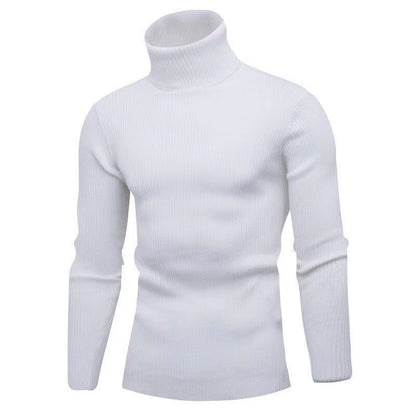 Cevori Turtleneck Style Rib Knit Jumper
