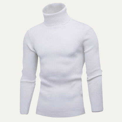 Men’s Slim Rib Knit Turtleneck Sweater