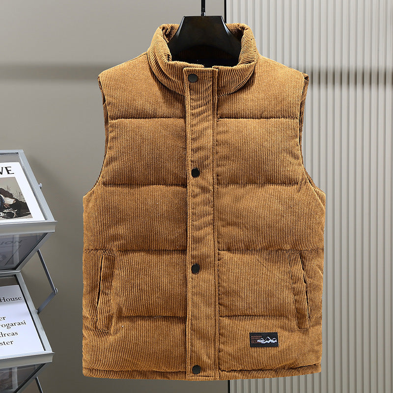 Quilted Men's Corduroy Gilet Vest - BritishElegance