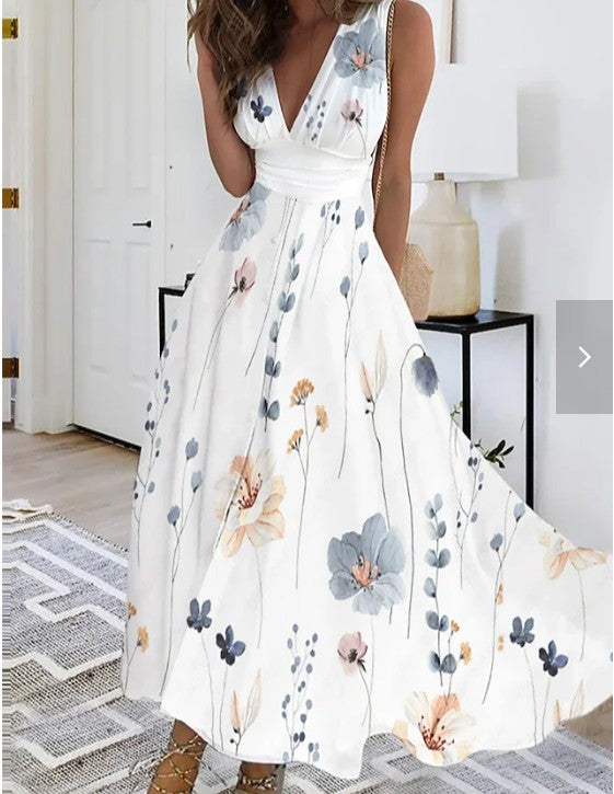 Beautiful Floral Long Evening Dress