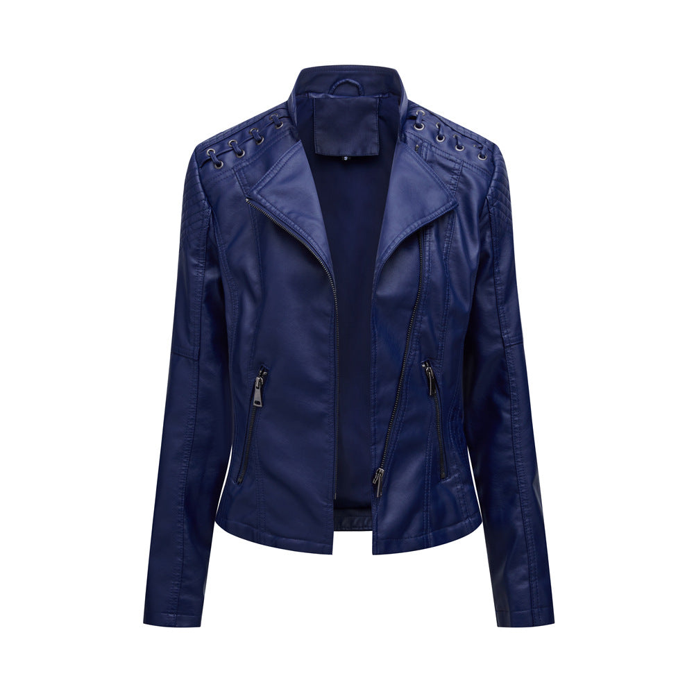 Stylish Faux Leather Women's Jacket for Daily Wear