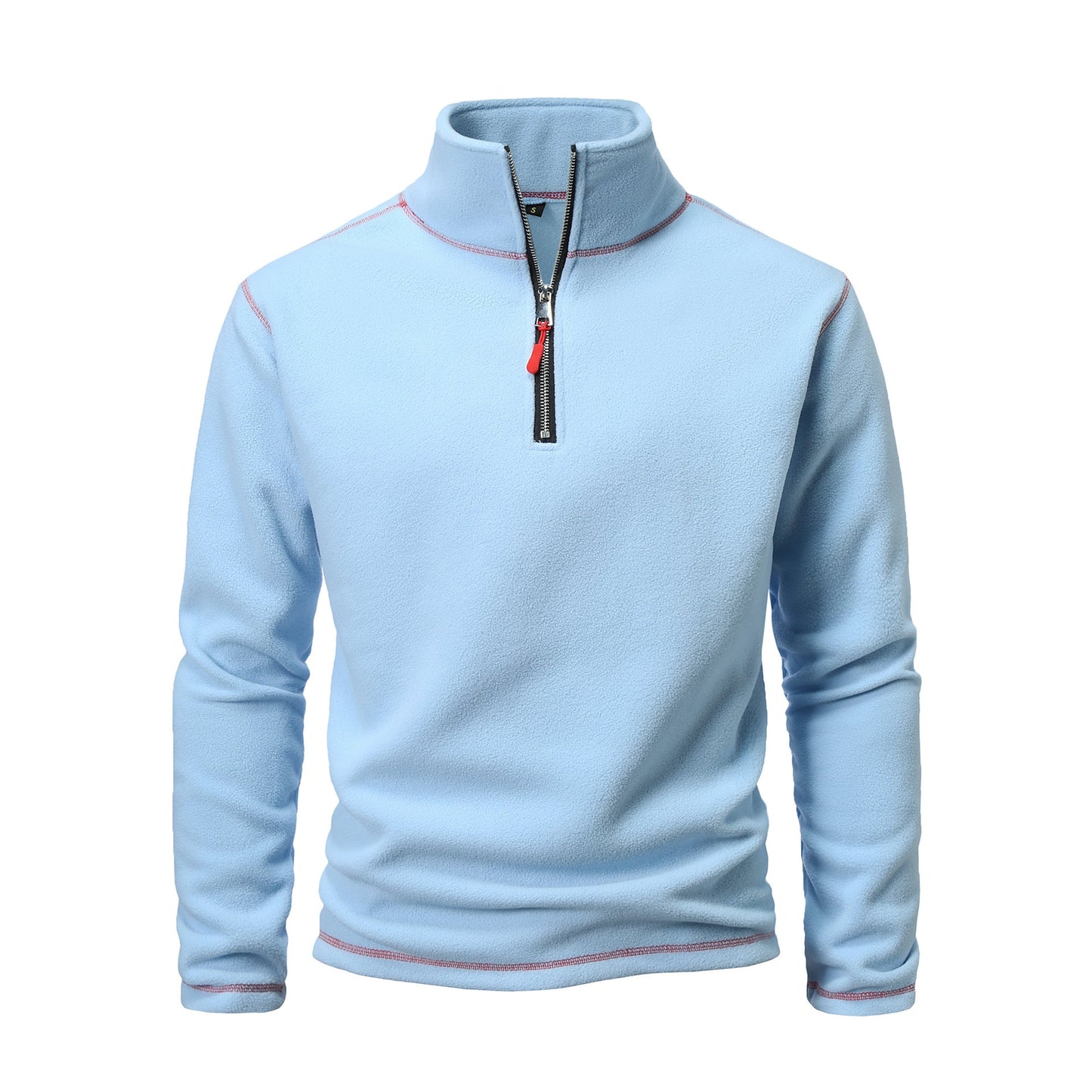 Men’s Contrast Stitch Stand Collar Sweatshirt