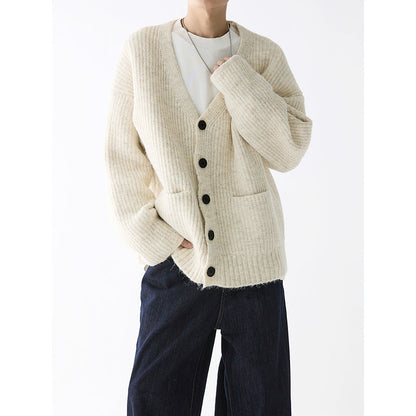 Men’s Oversized Textured Knit Cardigan
