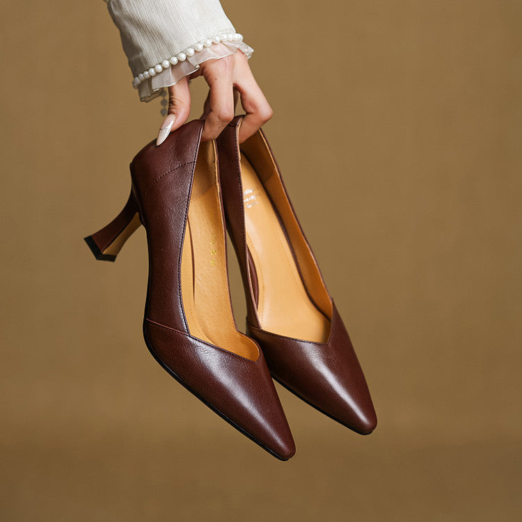 Zyne Genuine Leather Heels