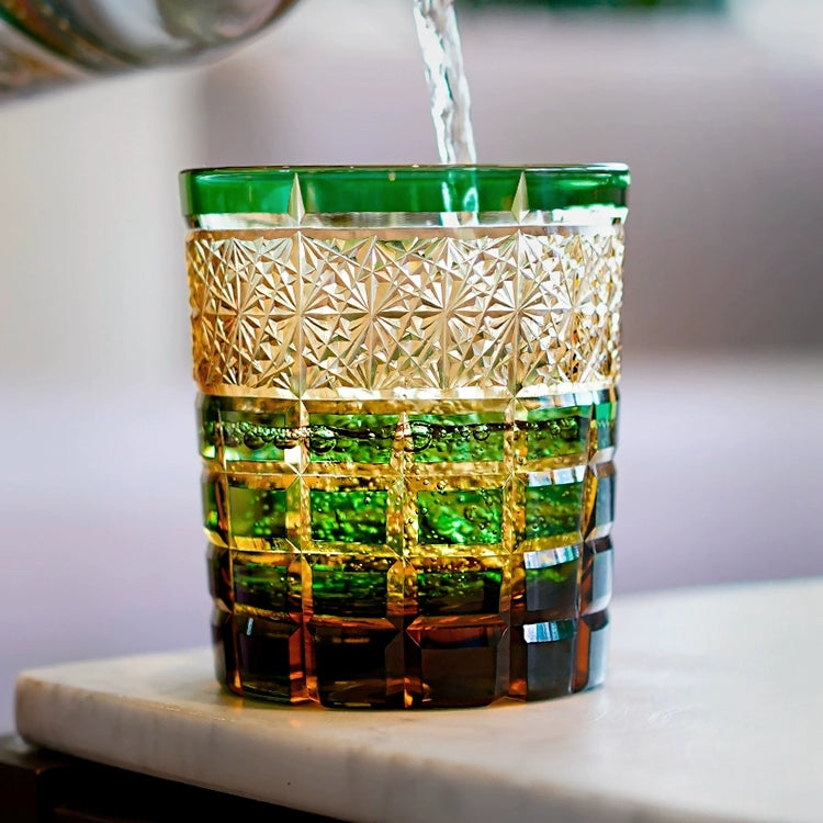 Luxury Cut Crystal Whisky Glass Set with Wooden Case - BritishElegance