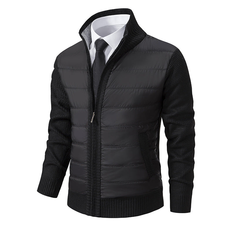 Men’s Quilted Knit Hybrid Zip Jacket