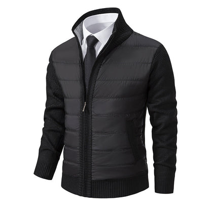Men’s Quilted Knit Hybrid Zip Jacket