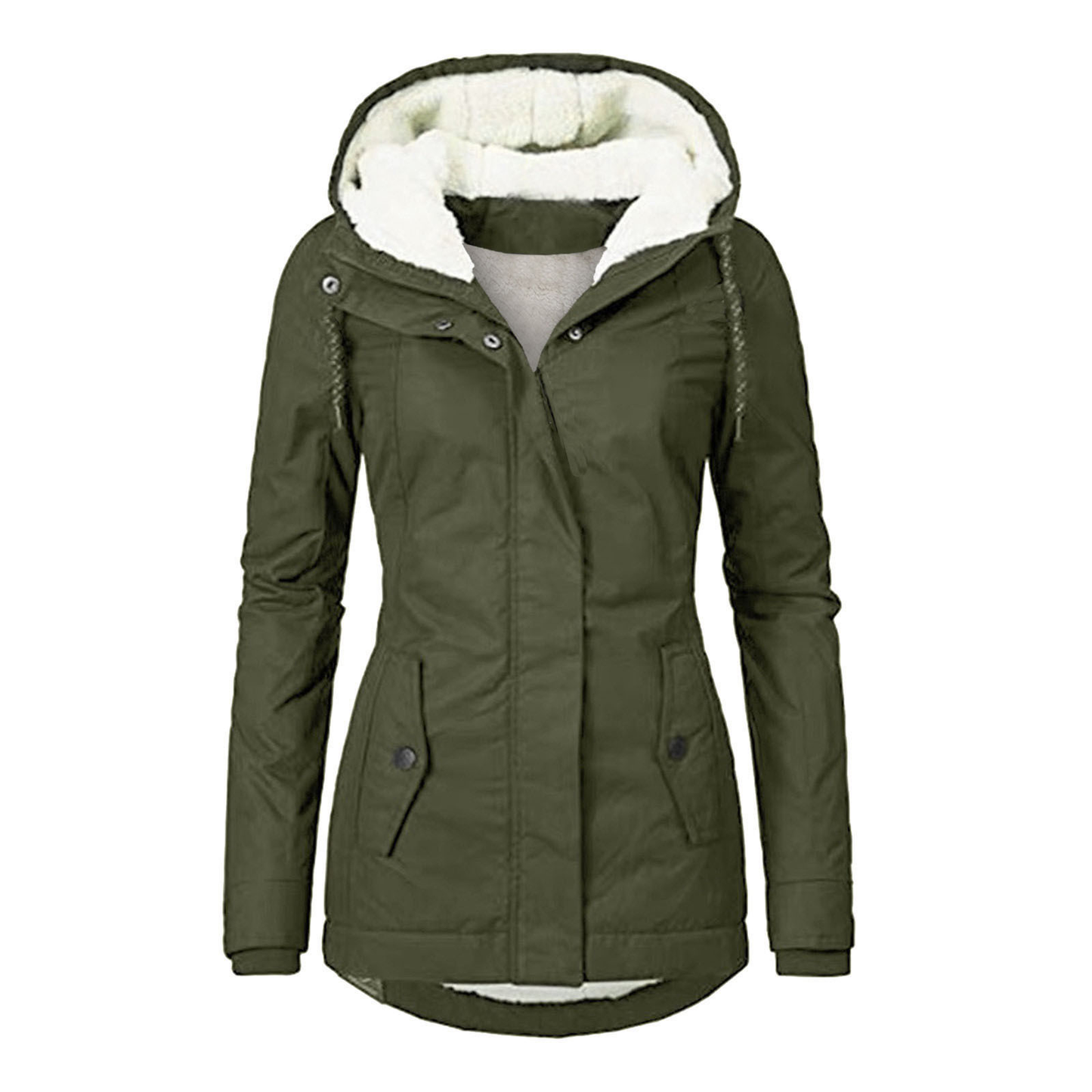 Warm Fleece Hooded Women's Coat