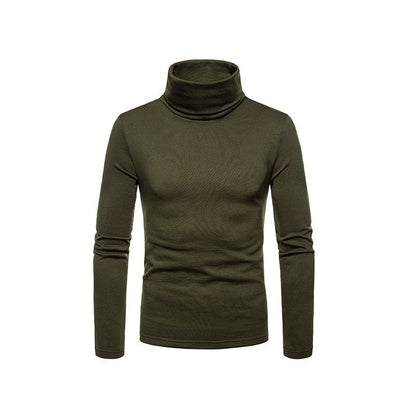 Men’s Form Fitting Soft Knit Turtleneck Top
