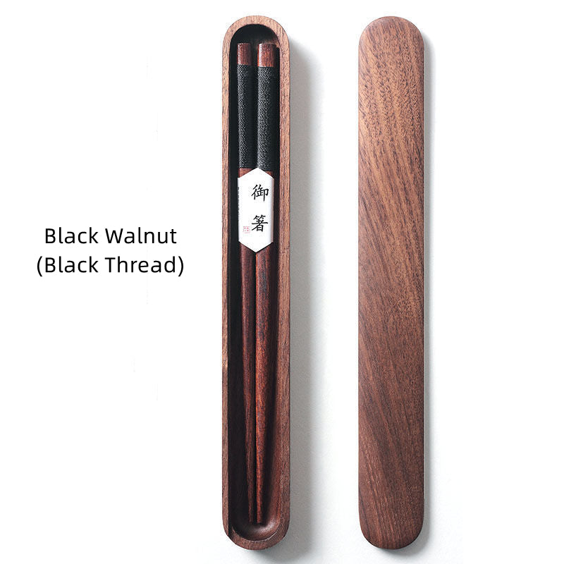 Classic Dark Wood Chopstick Set in Gift Box