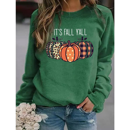 Fall Fashion Pumpkin Graphic Sweatshirt