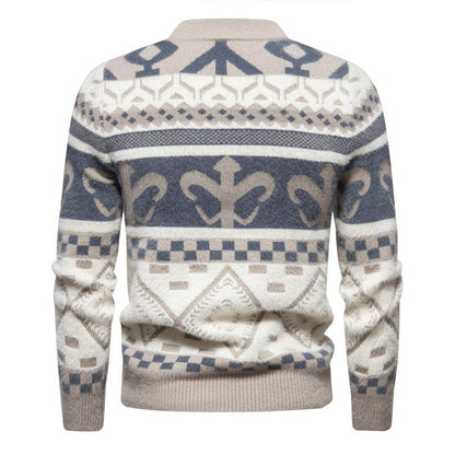 Cevori High Collar Style Modern Cable Knitted Jumper