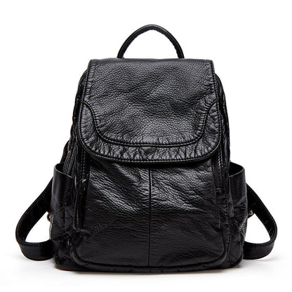 VogueStyle backpack - Fashionable, soft leather & lots of storage space
