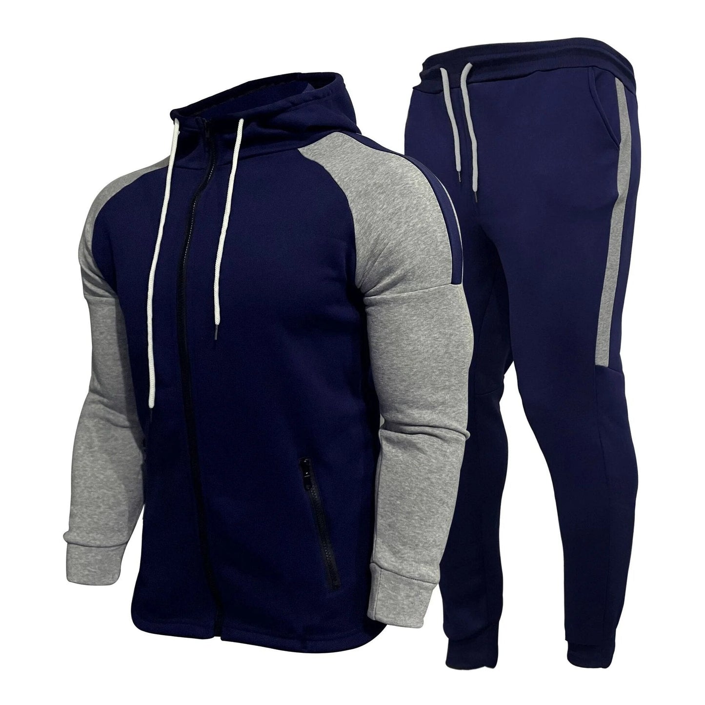Men's tracksuit with zipper jacket