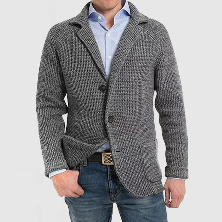 Classic Fit Men's Knit Blazer Jacket