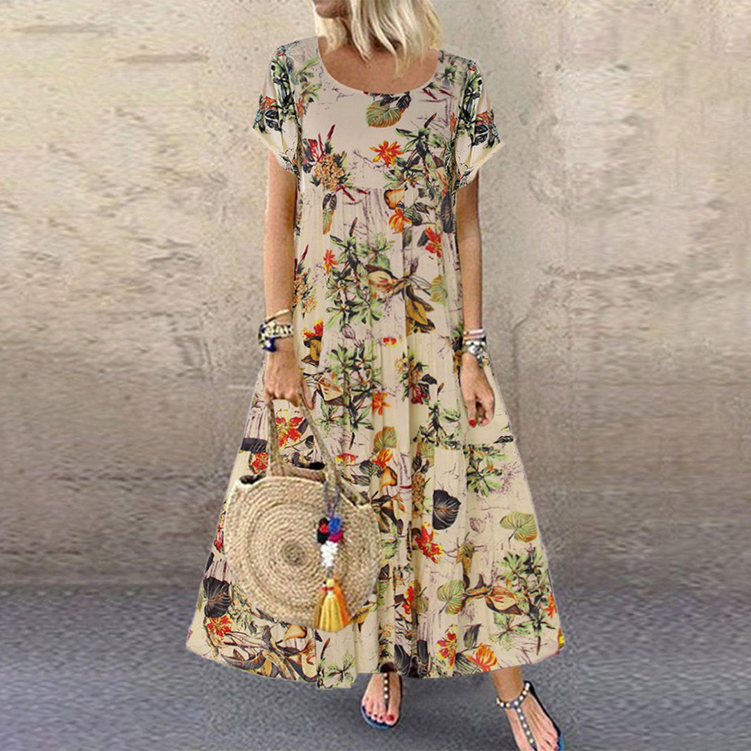 Stylish Floor Length Dress with Side Pockets - BritishElegance