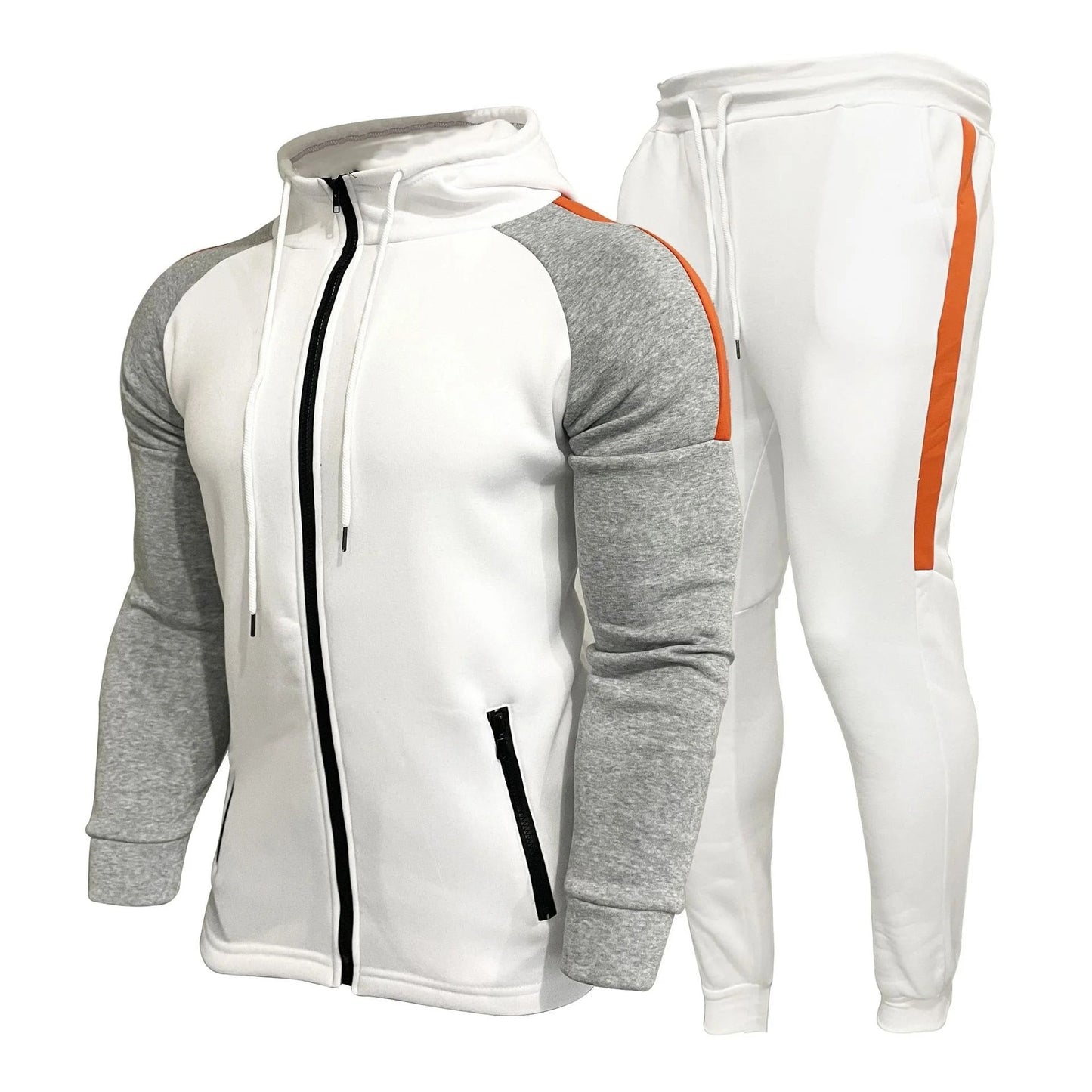 Men's tracksuit with zipper jacket
