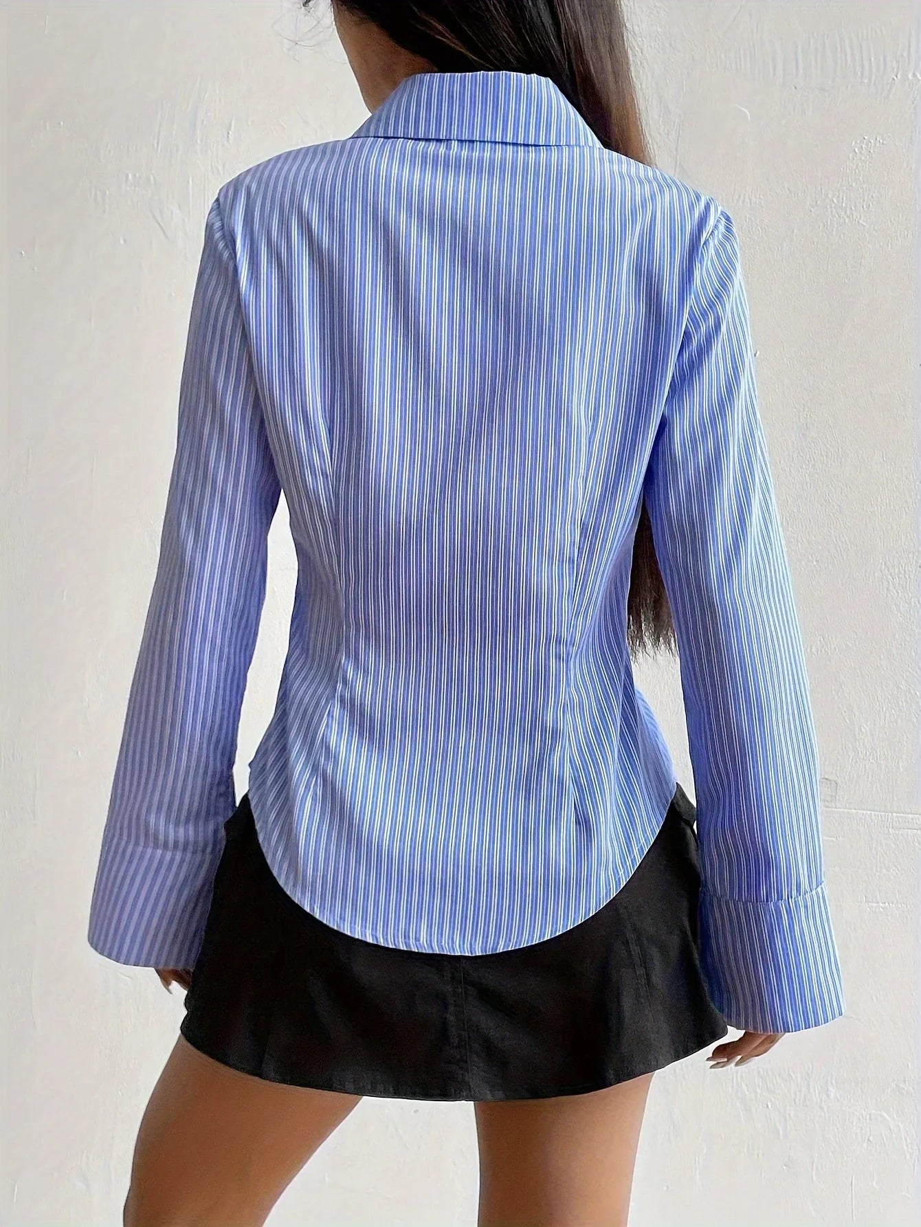 Odelina Shirt | Elegant Long Sleeve Polo with V-Neckline