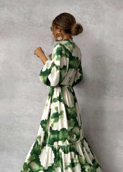 Odessa – Floral Flowy Dress with V-neck