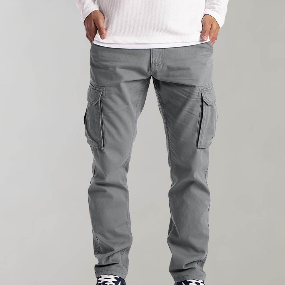 Relaxed Fit Casual Multi Pocket Cargo Trousers