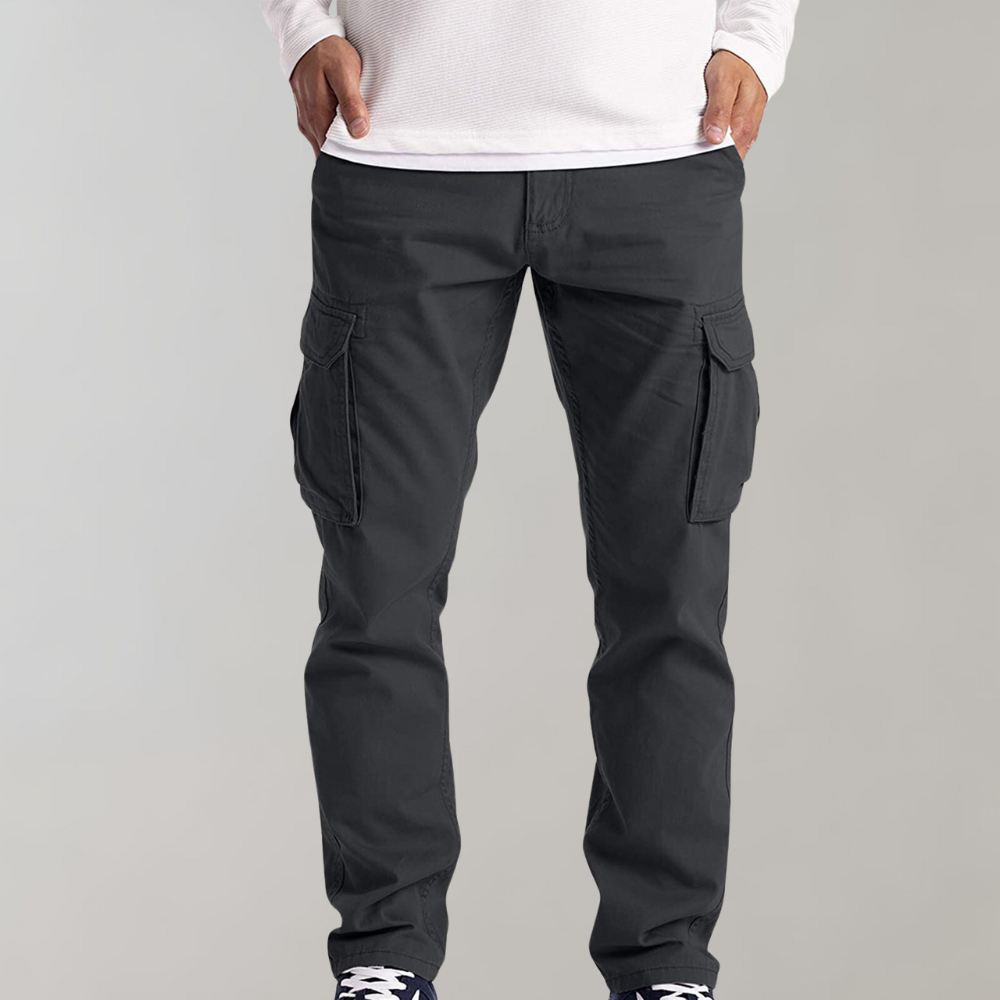 Relaxed Fit Casual Multi Pocket Cargo Trousers