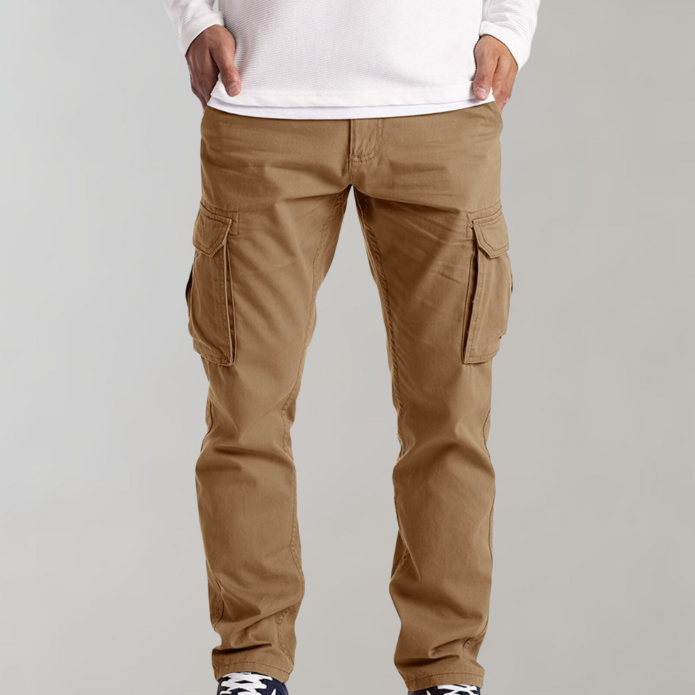 Relaxed Fit Casual Multi Pocket Cargo Trousers