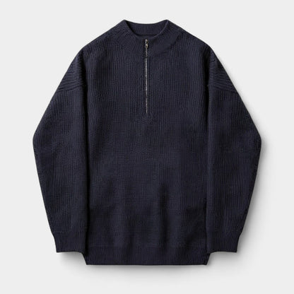 Old Monarchy | Men’s Half-Zip High Collar Sweater – Refined Warmth, Modern Ease