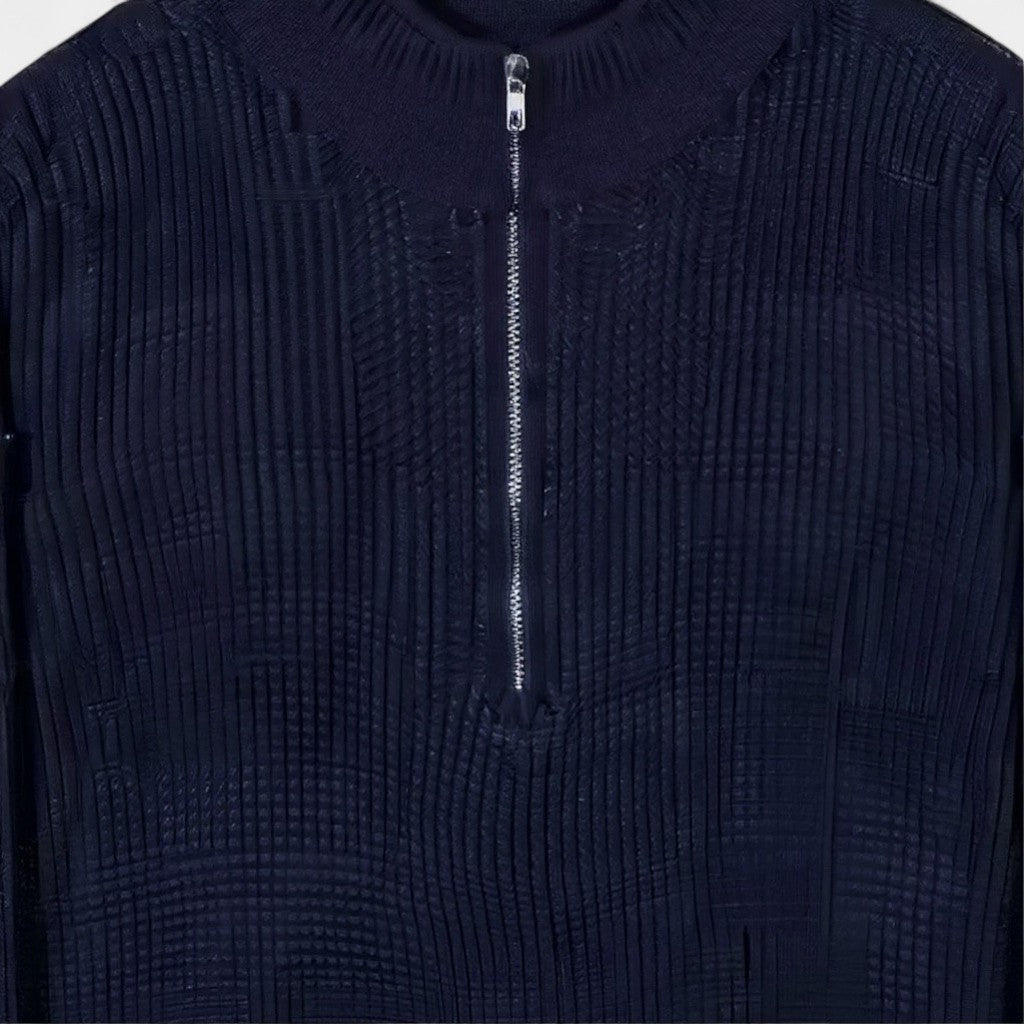 Old Monarchy | Men’s Half-Zip High Collar Sweater – Refined Warmth, Modern Ease