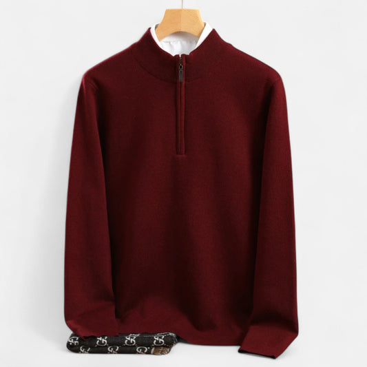 Old Monarchy | Men’s Merino Wool Half Zip Sweater